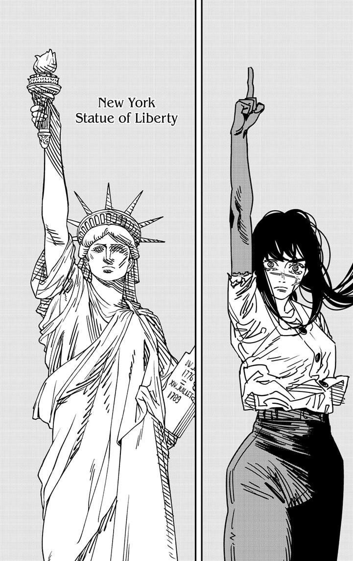 Yoru and the Statue of Liberty - Chainsaw Man 177