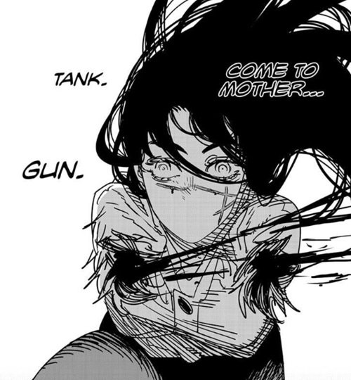 Yoru summons the Gun and Tank Devil in chainsaw man chapter 176