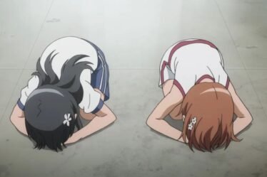 Anime characters apologizing (Railgun anime)